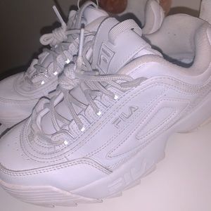 FILA disruptor white chunky sneakers